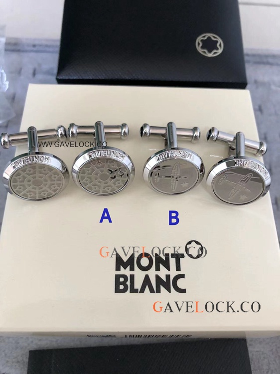 Replica Mont Blanc Men Cufflinks Stainless Steel Style Replica Mont Blanc Men Cufflinks Stainless Steel Style